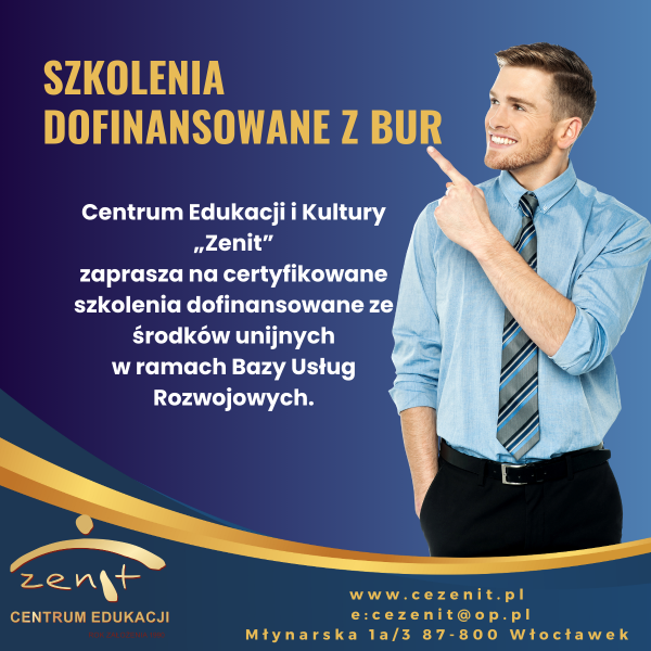 Szkolenia dofinansowane z BUR (Baza Usług Rozwojowych)