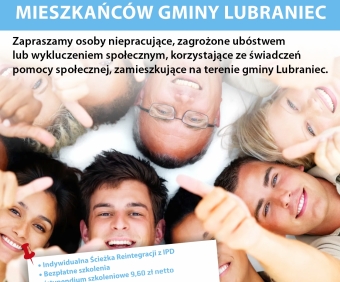 AKTYWIZACJA SPOŁECZNO-ZAWODOWA MIESZKAŃCÓW GMINY LUBRANIEC