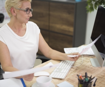 Very busy day at the comany's office